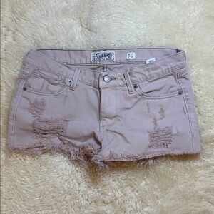 Lucky Brand dusty pink cut off shorts